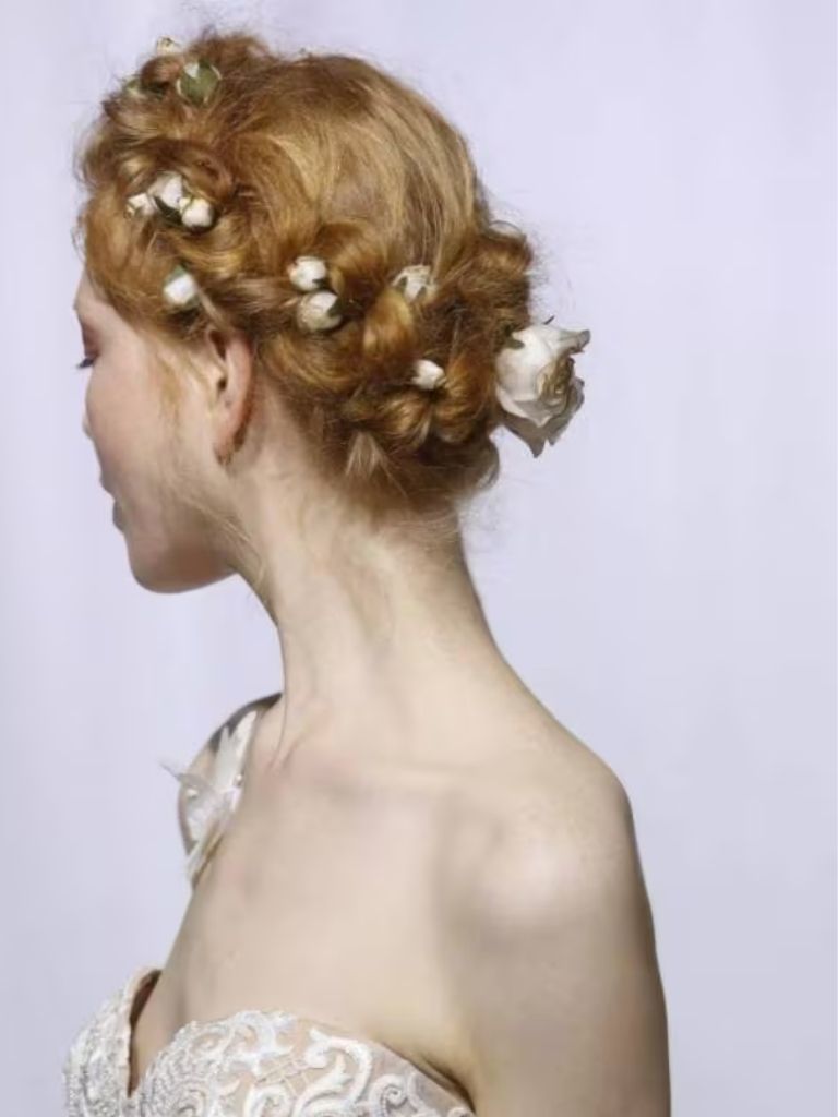 Bridal flower braid