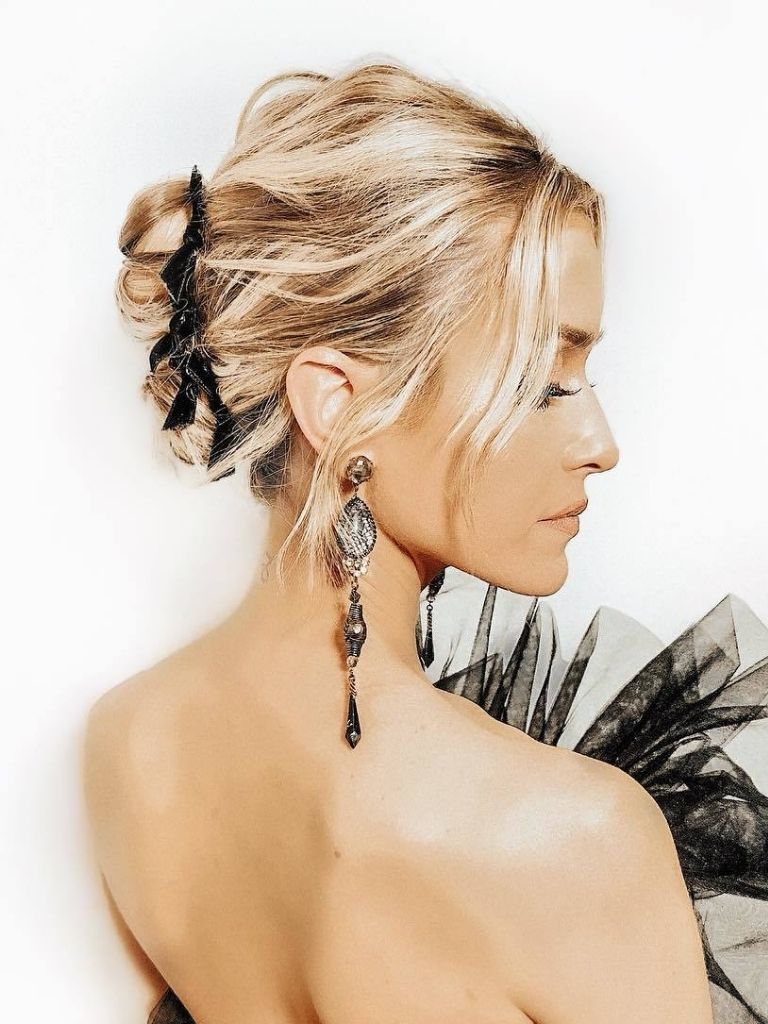 Bridal hairstyle French twist