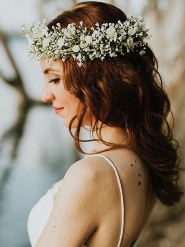 Bride with flower crown