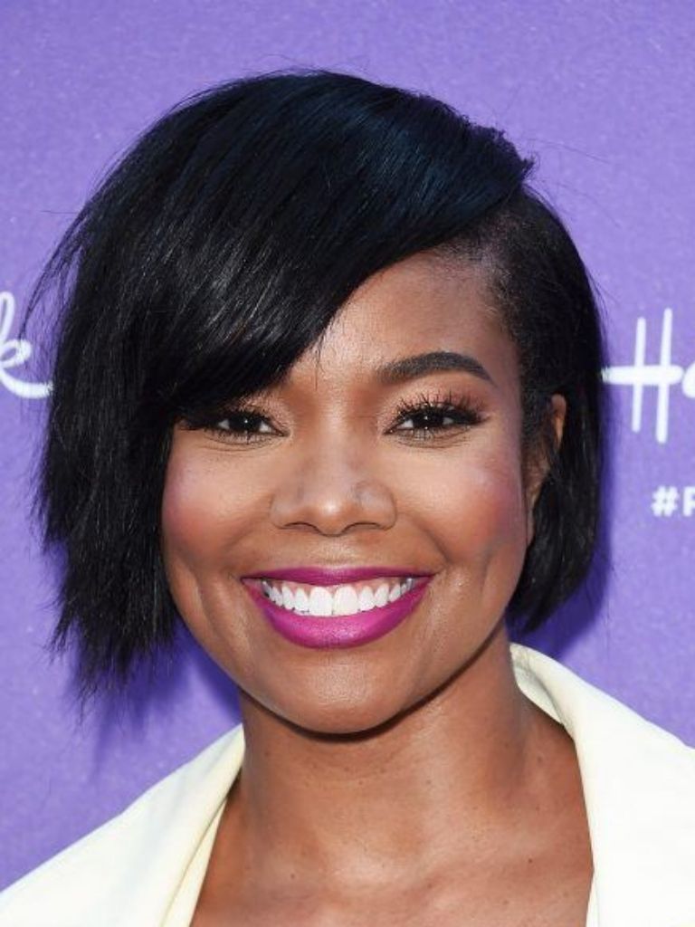 Gabrielle Union in a sleek bob with bangs