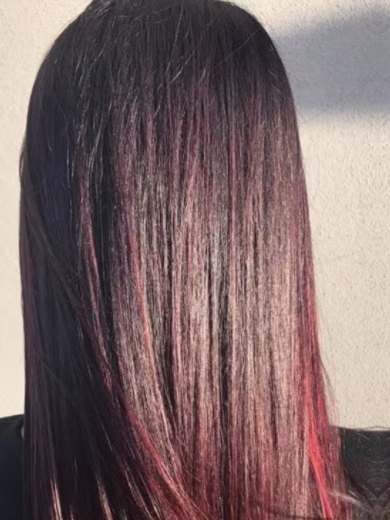Cherry red mahogany hair