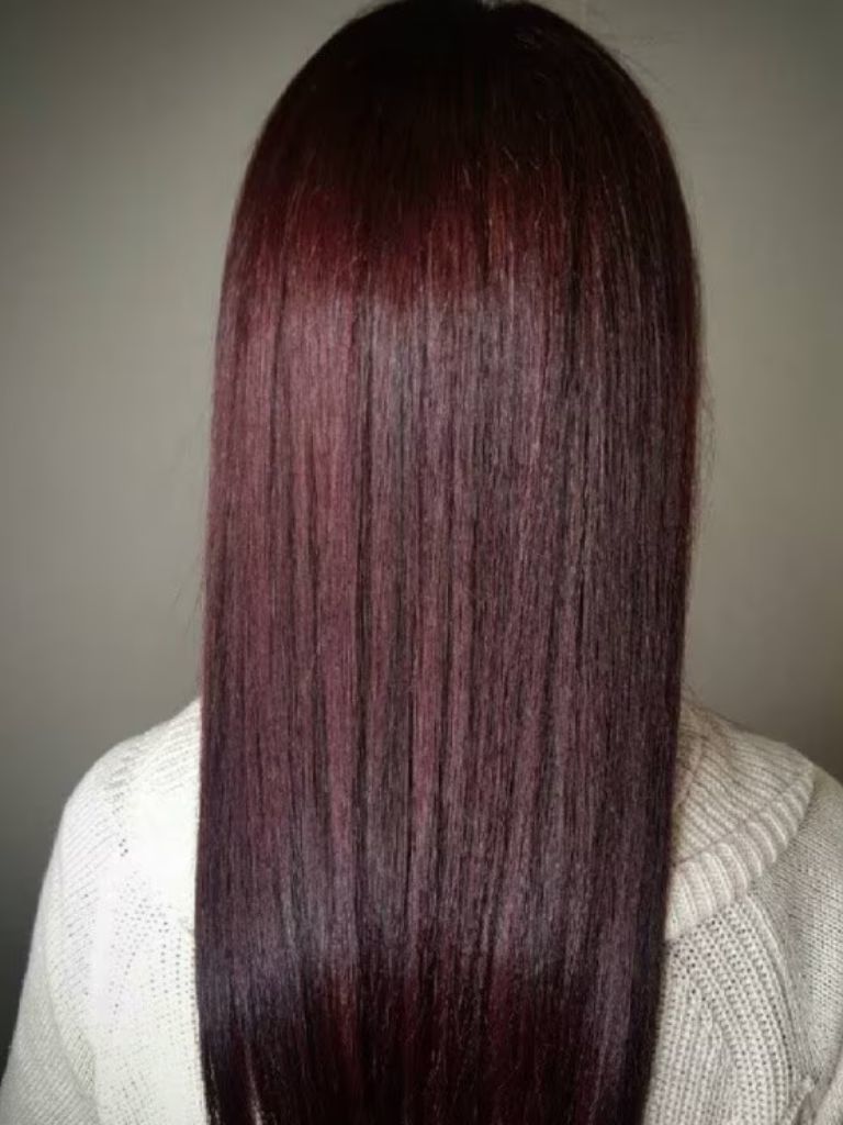 Chocolate red mahogany hair