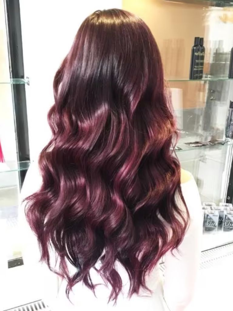 Glossy mahogany hair