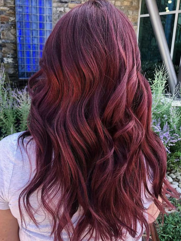 Vibrant mahogany hair