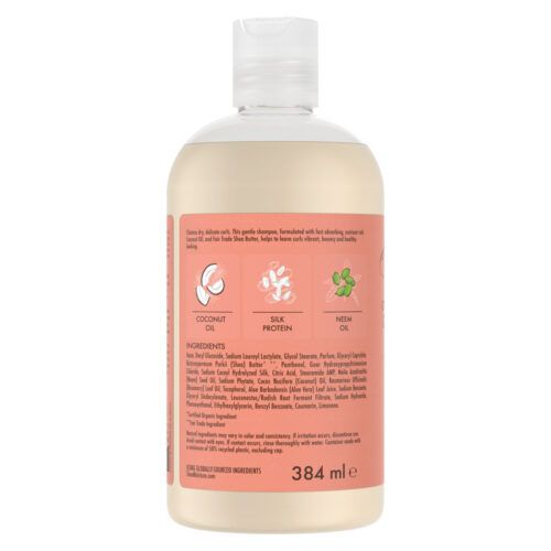 SheaMoisture Coconut & Hibiscus Curl & Shine Shampoo Back Bottle View