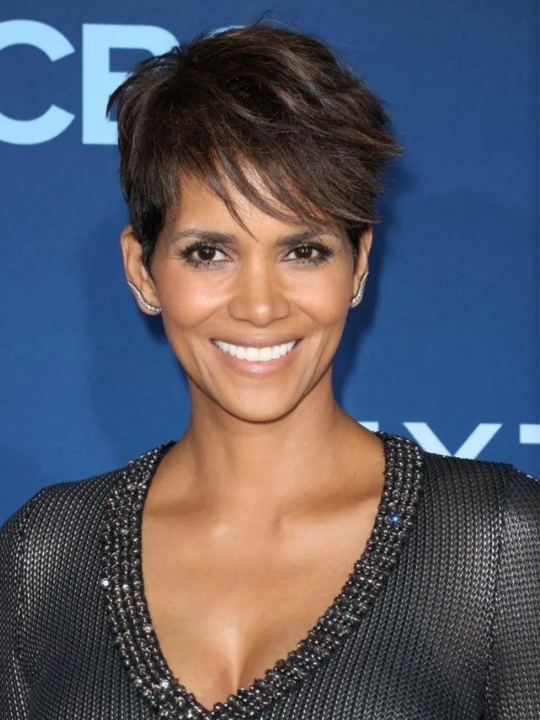 Halle berry with pixie cut