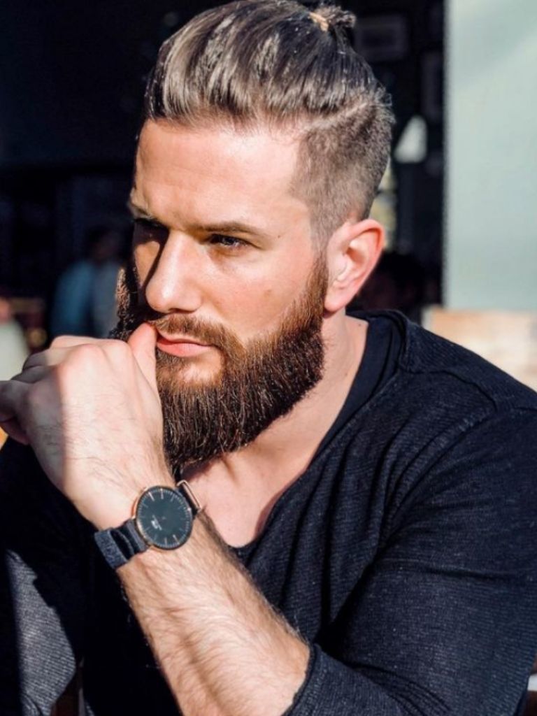 Man bun with undercut