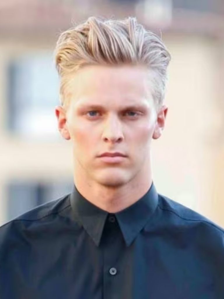 Neat quiff with undercut
