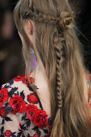 Parting plaits & unicorn braids - celebrity hair