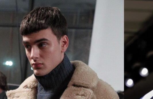 Models with a French crop haircut