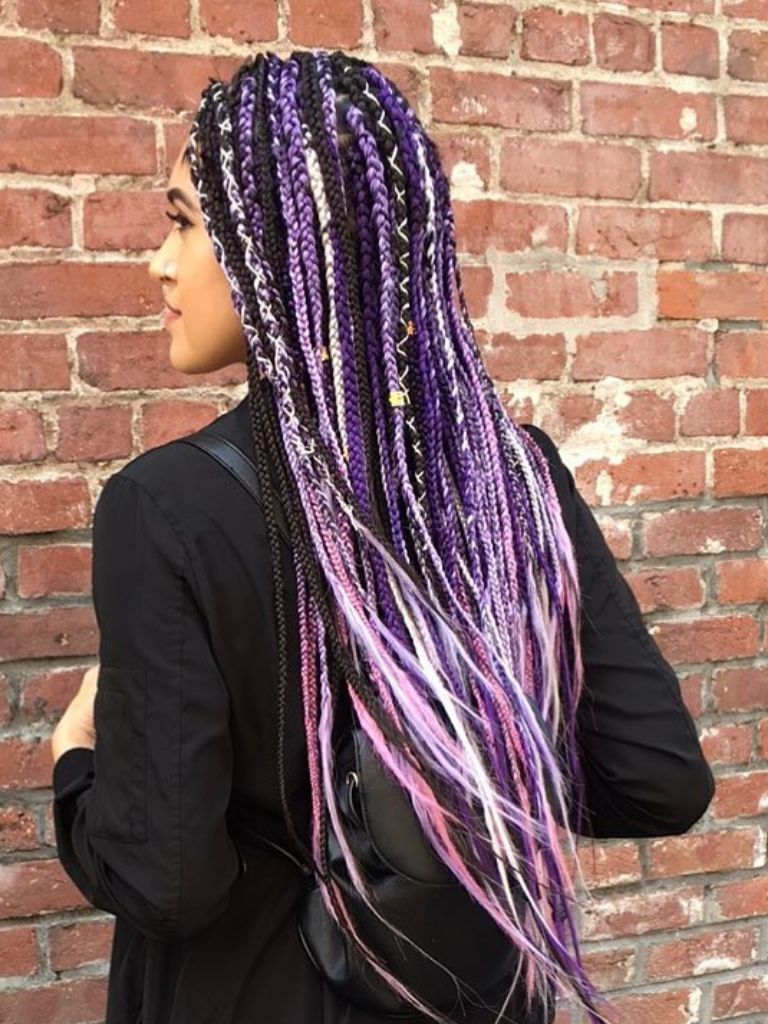 unicorn box braids