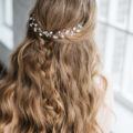 peinados de novia pelo suelto media cola medieval