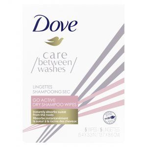 Dove Care Between Washes Go Active Dry Shampoo Wipes