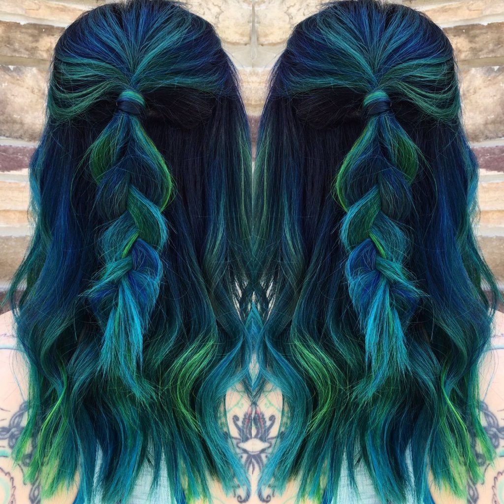 Каким цветом можно закрасить синий цвет волос