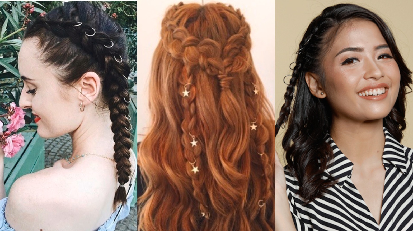 Кольца для волос: фото причесок и кос с пирсингом волос и колечками
