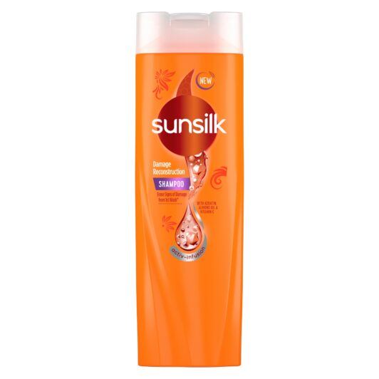 Bottle of Sunsilk Damage Reconstruction Shampoo