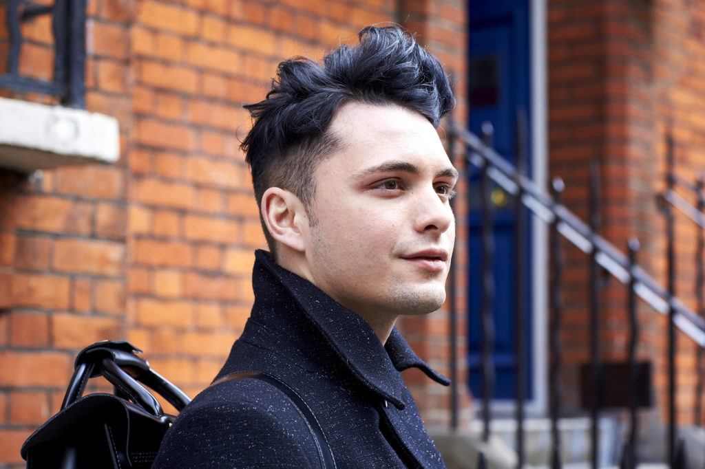 Male with undercut hair