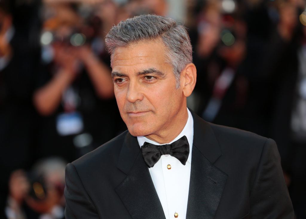 grey hairstyle george clooney shutterstock