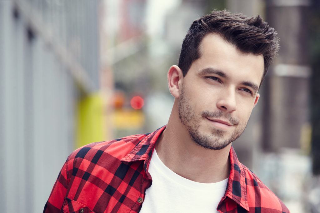 man with brown natural hair