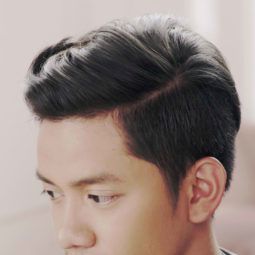 Slick back pompadour hairstyle tutorial with david guison