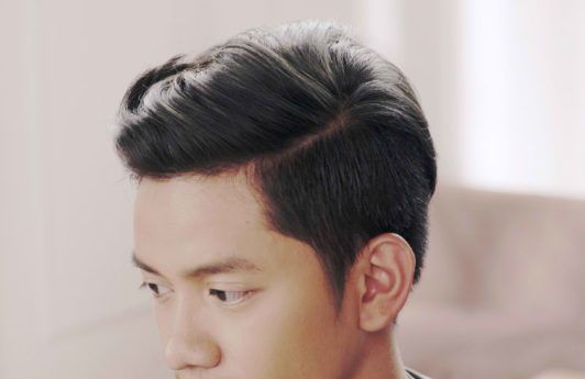Slick back pompadour hairstyle tutorial with david guison