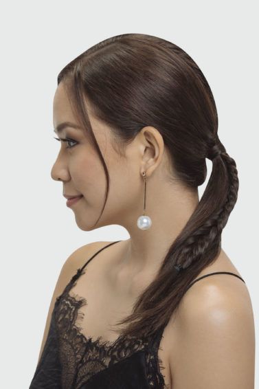 Raiza Poquiz All Things Hair braided ponytail tutorial