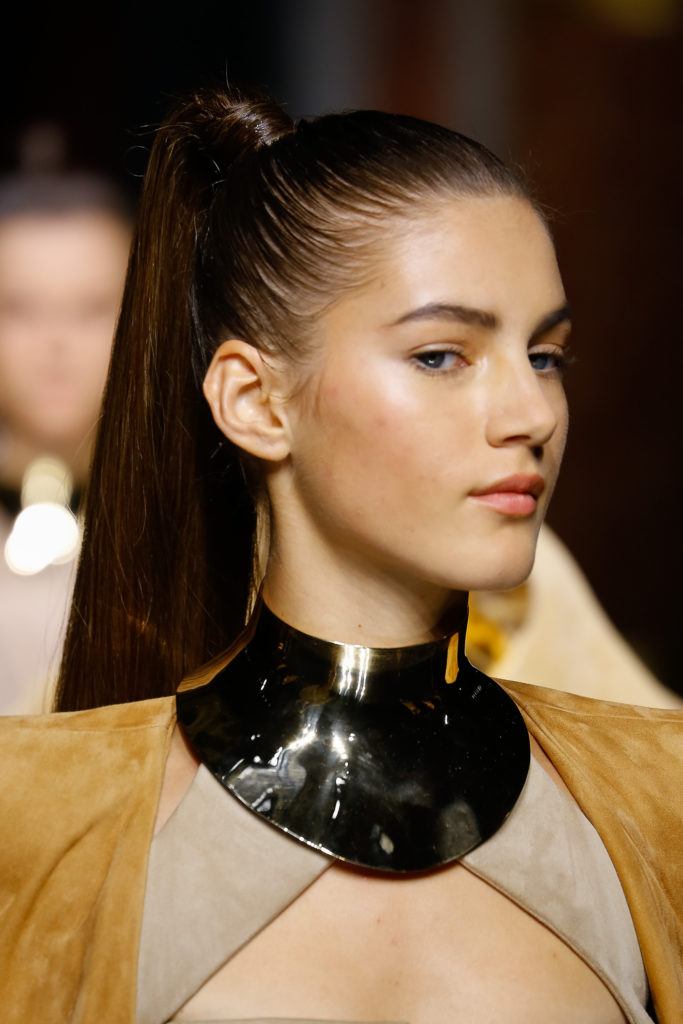sky high ponytail new years eve hairstyle