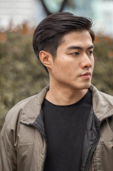 Asian man with modern quiff for men hairstyle