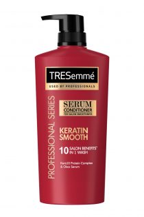Bottle of TRESEMME Keratin SMooth KERA10 Serum Conditioner