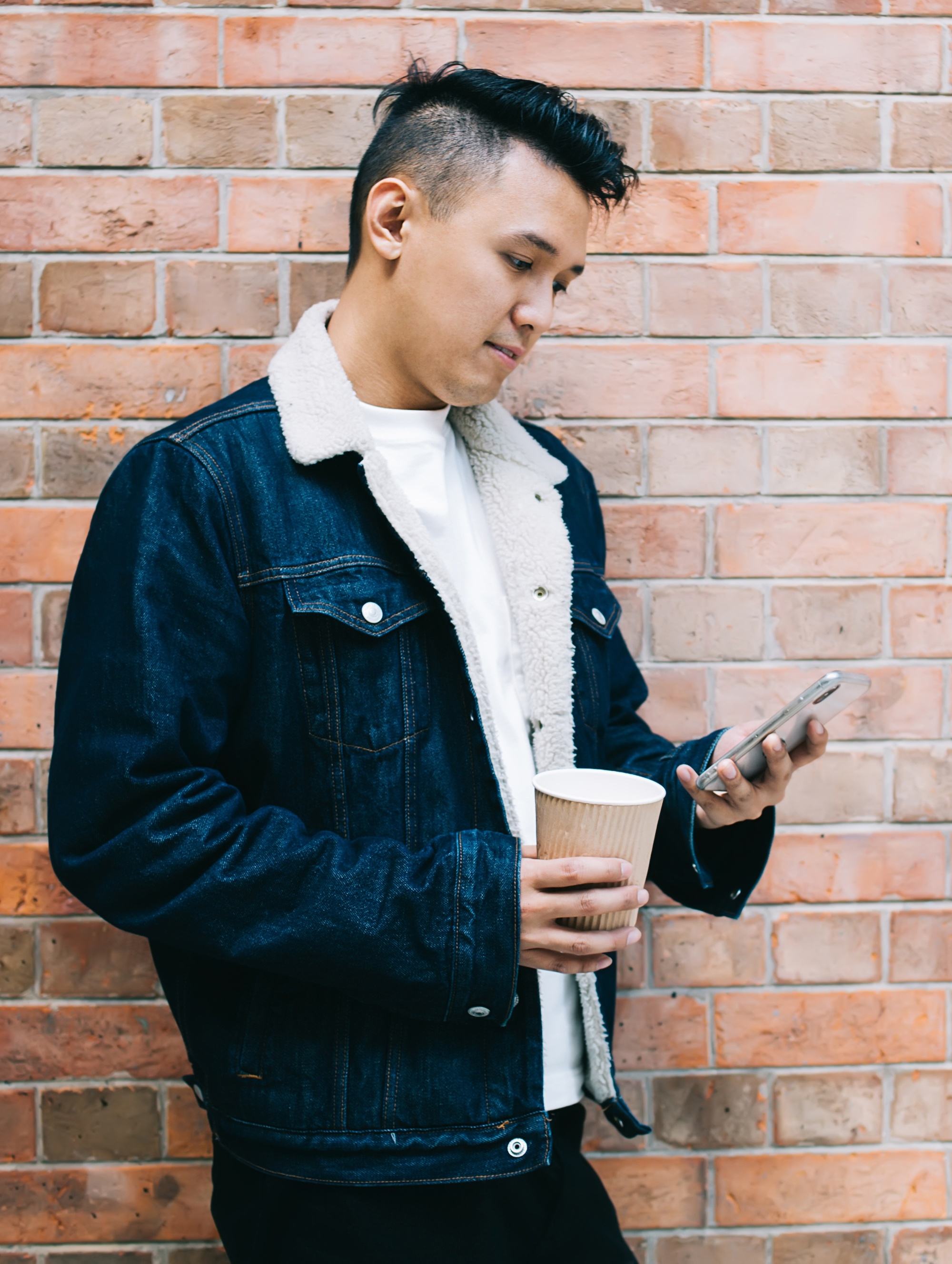 Asian man with Mohawk fade clean cut haircut