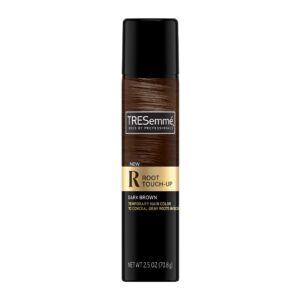 Bottle of TRESemme Rooth Touch-Up Spray Dark Brown Color