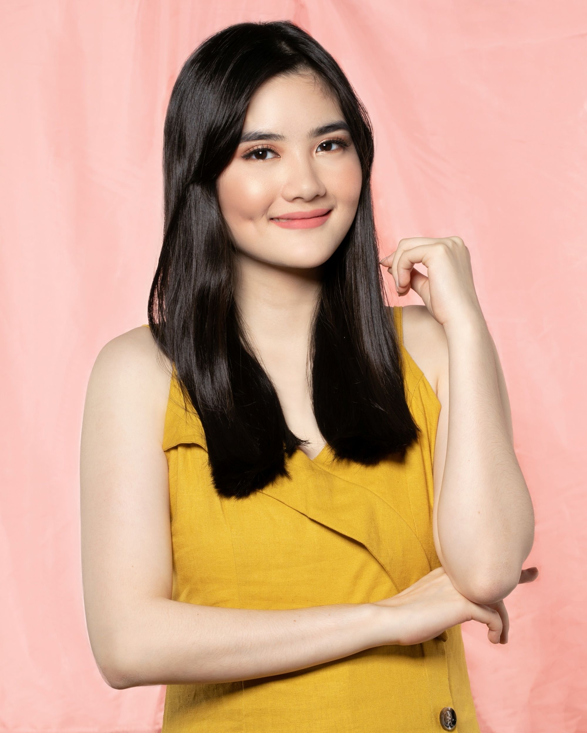 Asian woman with long black hair
