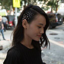 Asian woman sporting an easy hairstyle for medium hair