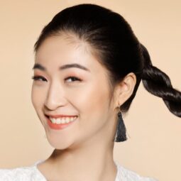Asian woman with a braid for long hair